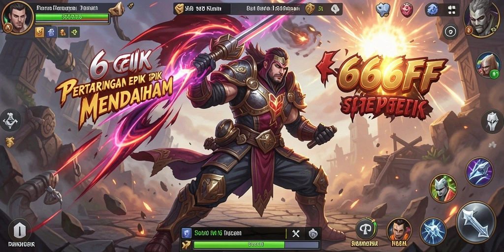 Tampilan gameplay seru dari 666FF dalam pertarungan epik.