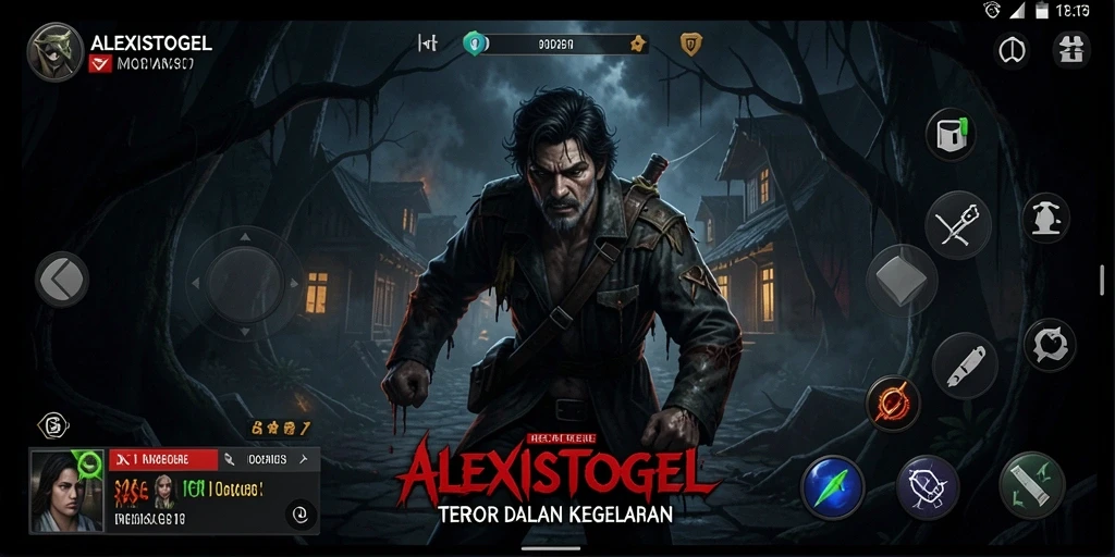 Screenshot ALEXISTOGEL menampilkan suasana horror yang menegangkan dan gameplay seru.