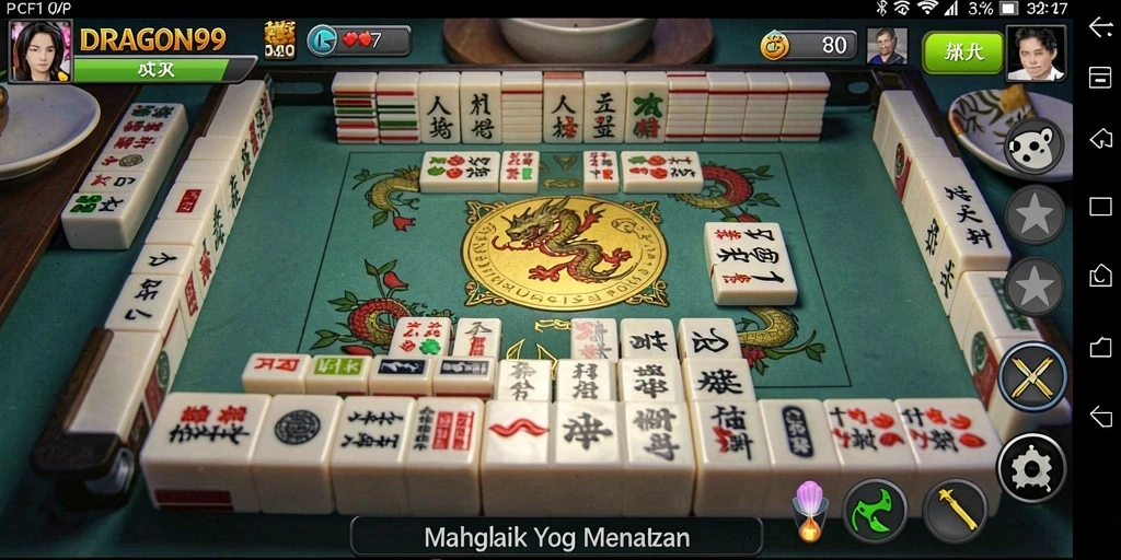 Tampilan gameplay DRAGON99 dengan papan Mahjong yang menarik.