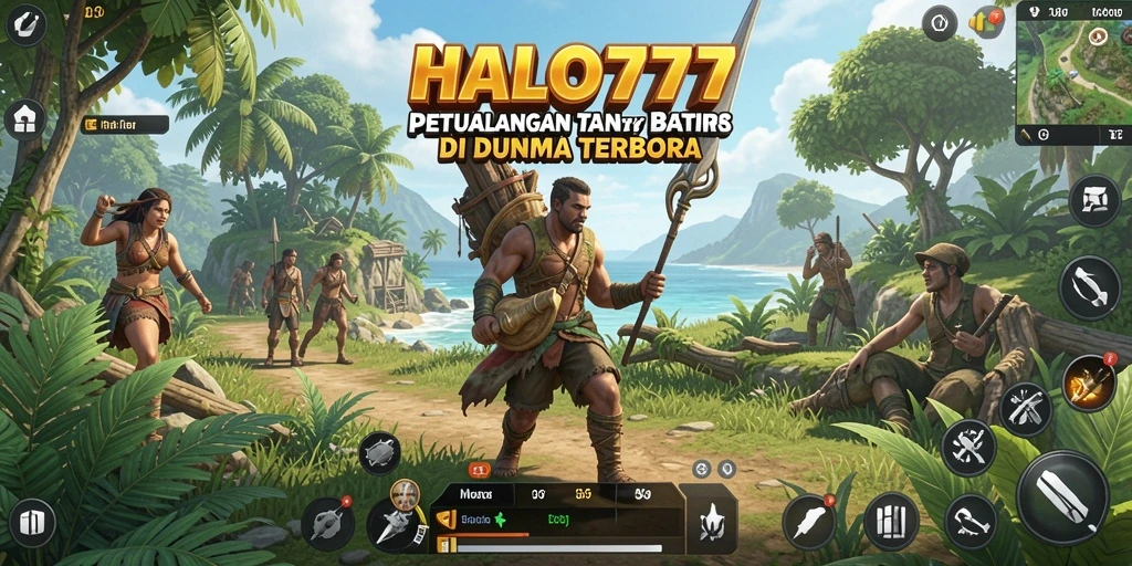 Tampilan ekspansif dunia terbuka HALO777 saat gameplay.