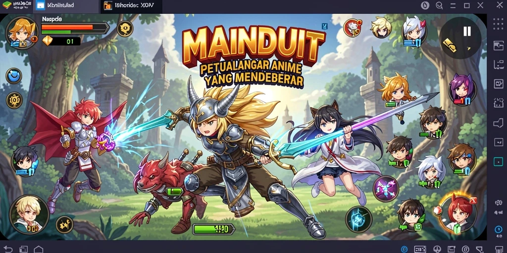 Tampilan gameplay seru dan karakter anime yang menarik di MAINDUIT.