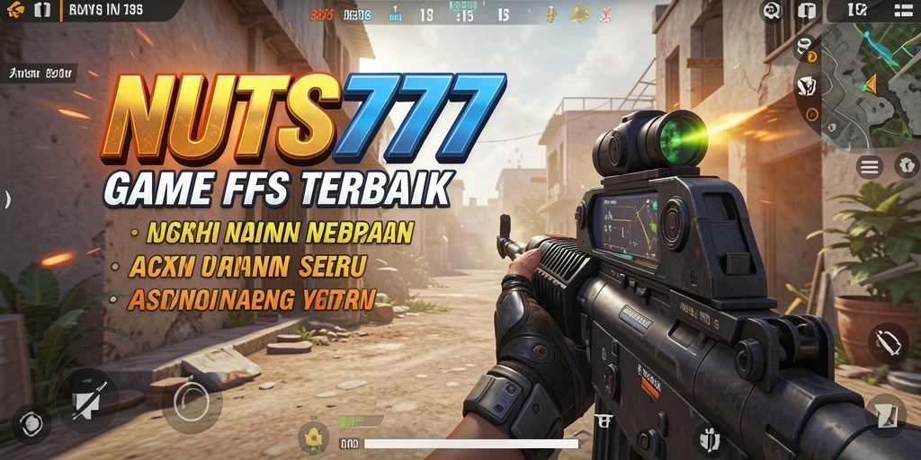 Tampilan menegangkan dari aksi gameplay NUTS777 dalam mode FPS.