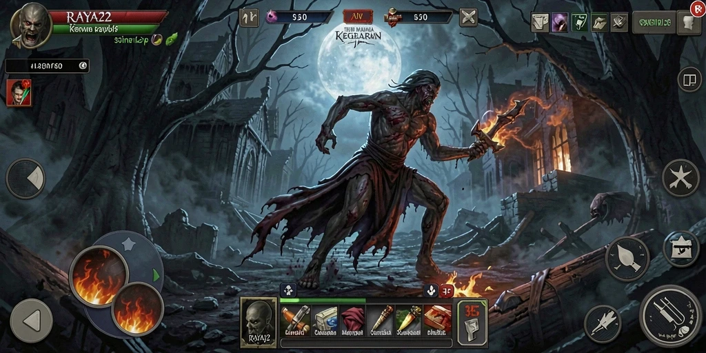 Tampak gameplay RAYA22 yang menyeramkan dan menegangkan.